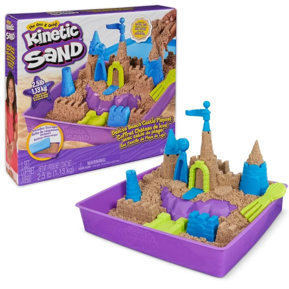 Beach Castle Playset with 2.5lbs of Beach Sand, Includes Molds and Tools